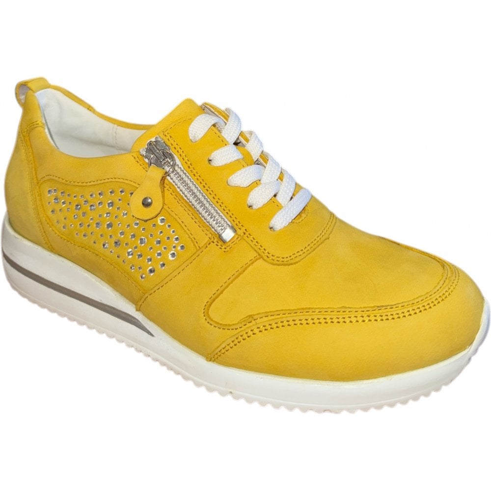 Waldlaufer Himona Yellow Leather Trainers