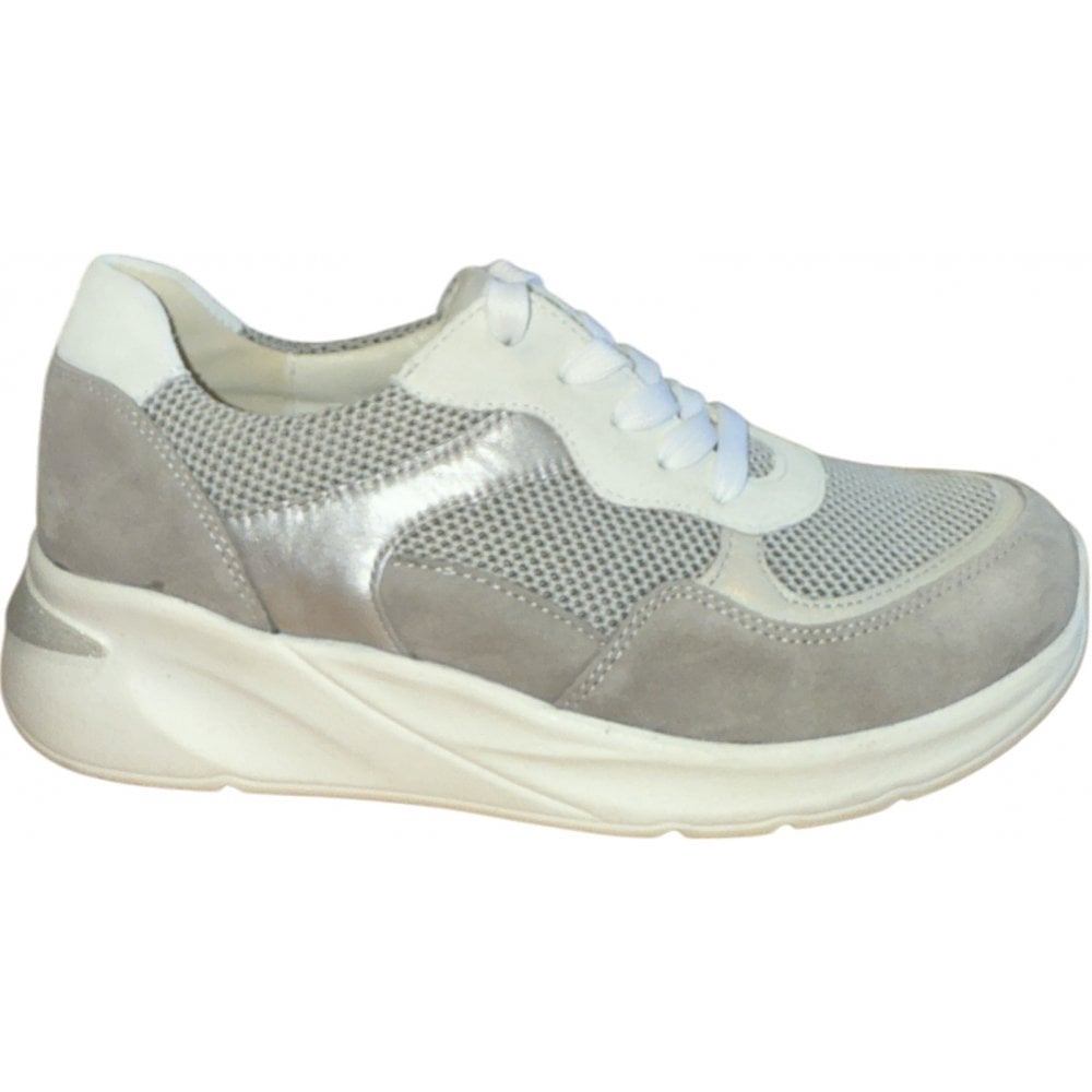 Waldlaufer Dilara Grey Wide Fit Trainers