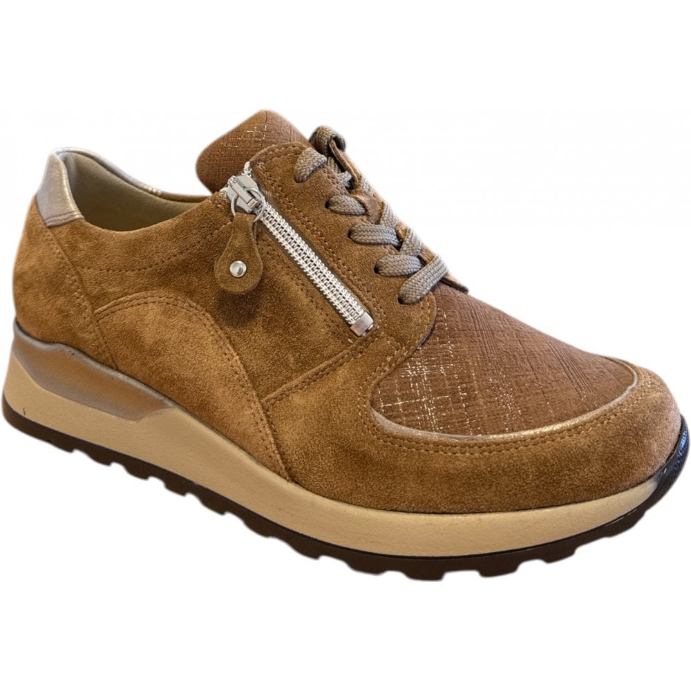 Waldlaufer Hiroko Brown Wide Fit Trainers