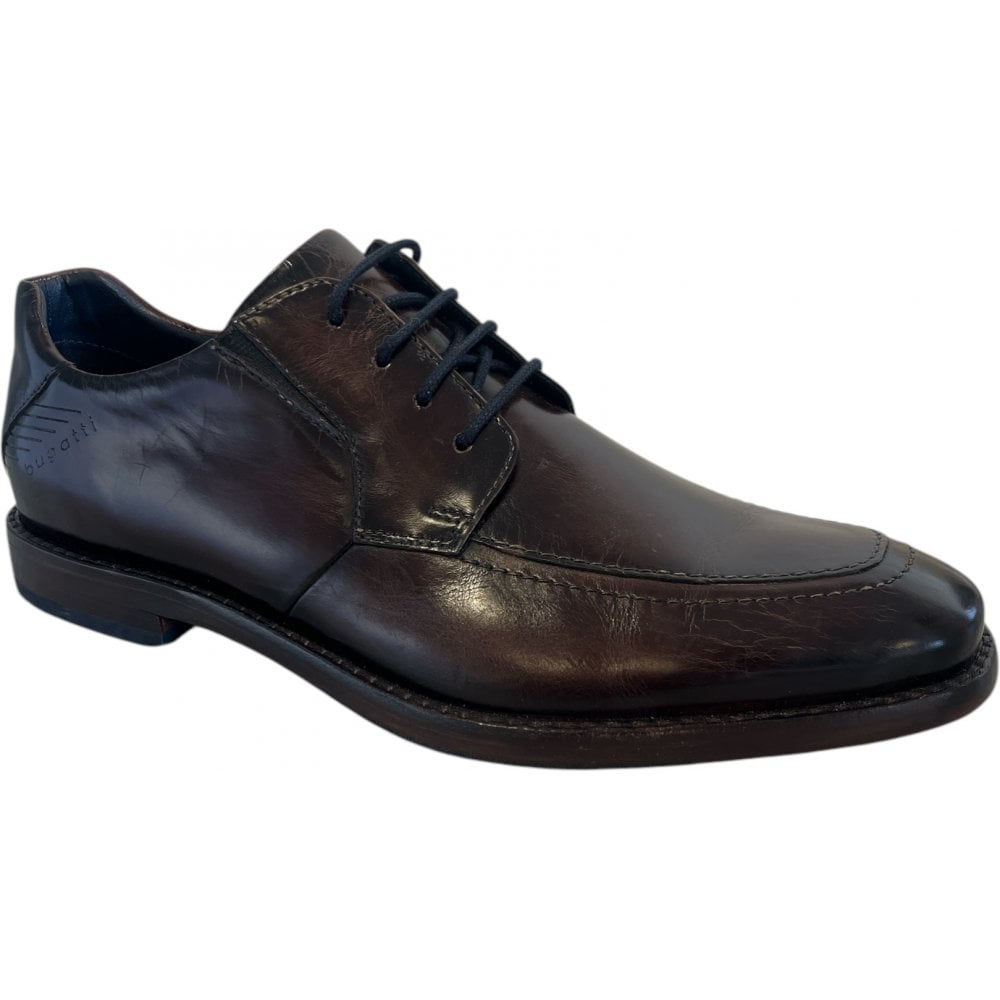 Bugatti Mansaro Mens Dark Brown Leather Lace-Up Shoes