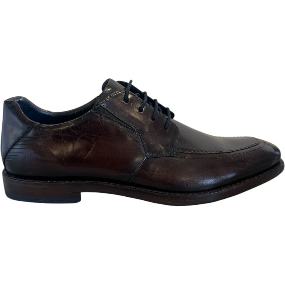 Bugatti Mansaro Mens Dark Brown Leather Lace-Up Shoes