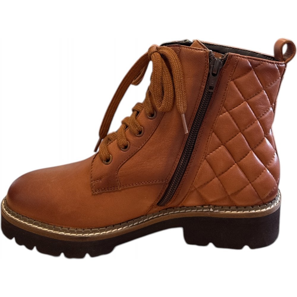 Lotus Jayana Tan Leather Ankle Boots