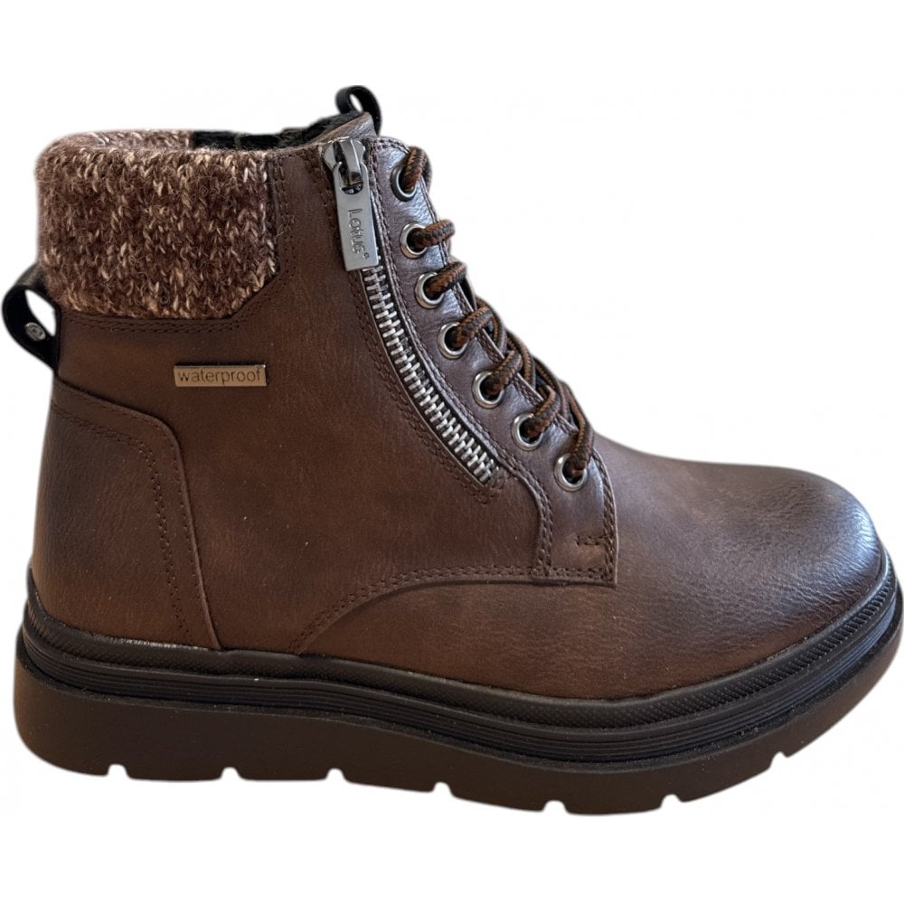 Lotus Saundra Brown Waterproof Boots