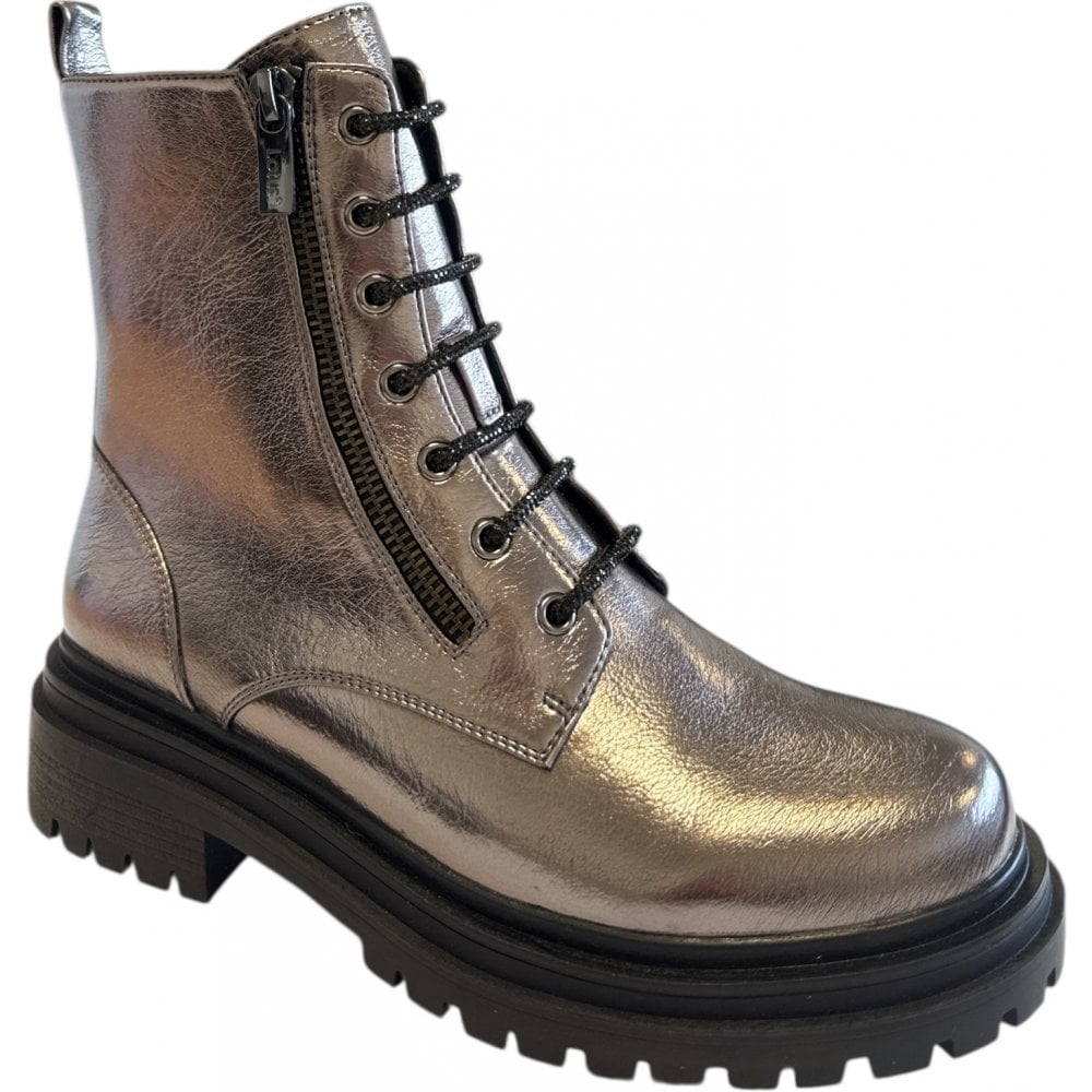 Lotus Katarina Gunmetal Ankle Boots