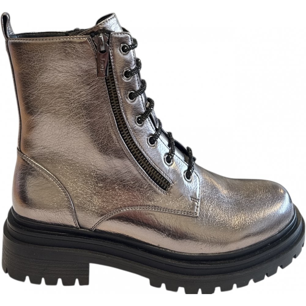 Lotus Katarina Gunmetal Ankle Boots