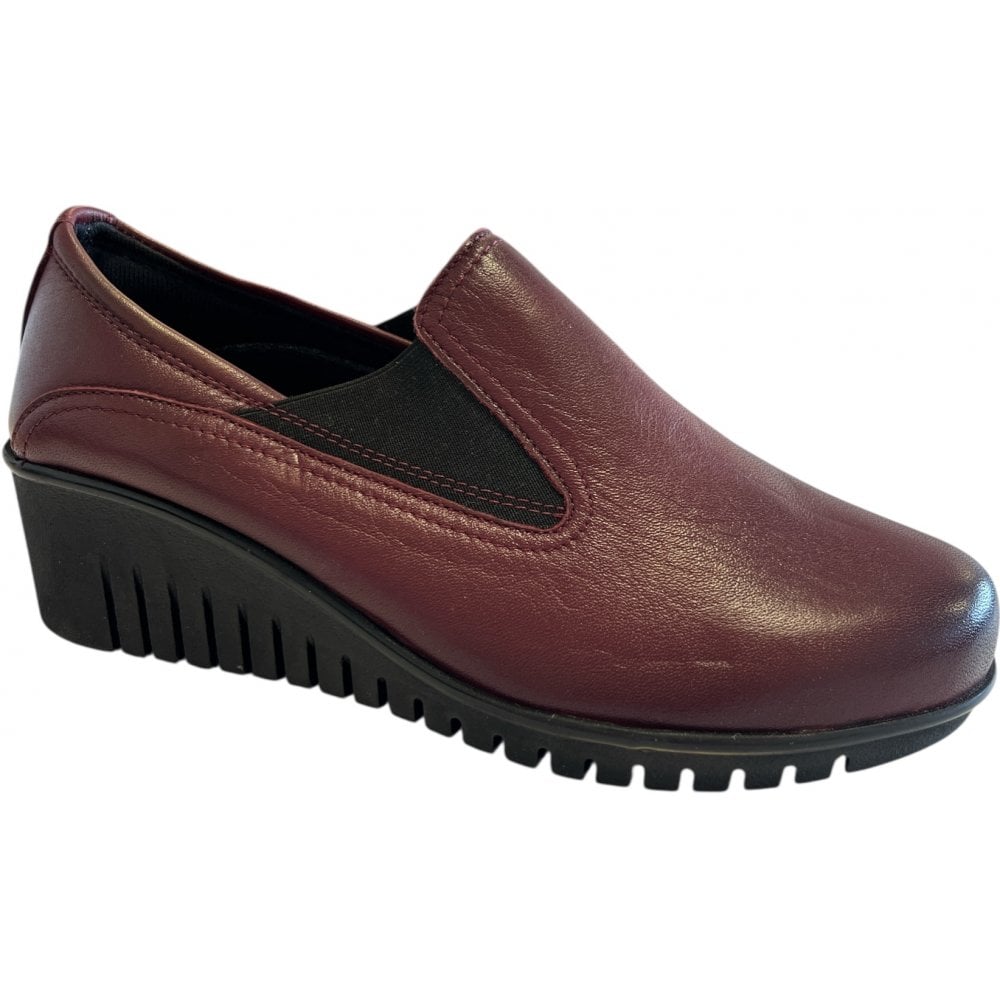 Lotus Delmar Bordo Leather Wedge Shoes