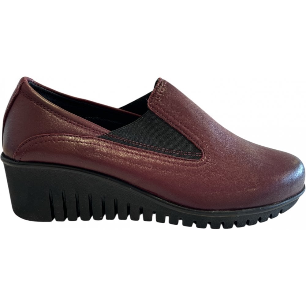 Lotus Delmar Bordo Leather Wedge Shoes