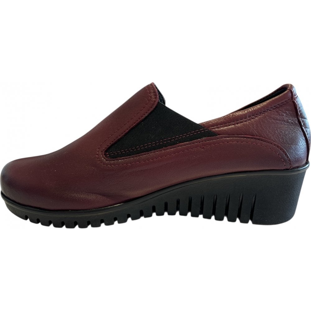 Lotus Delmar Bordo Leather Wedge Shoes