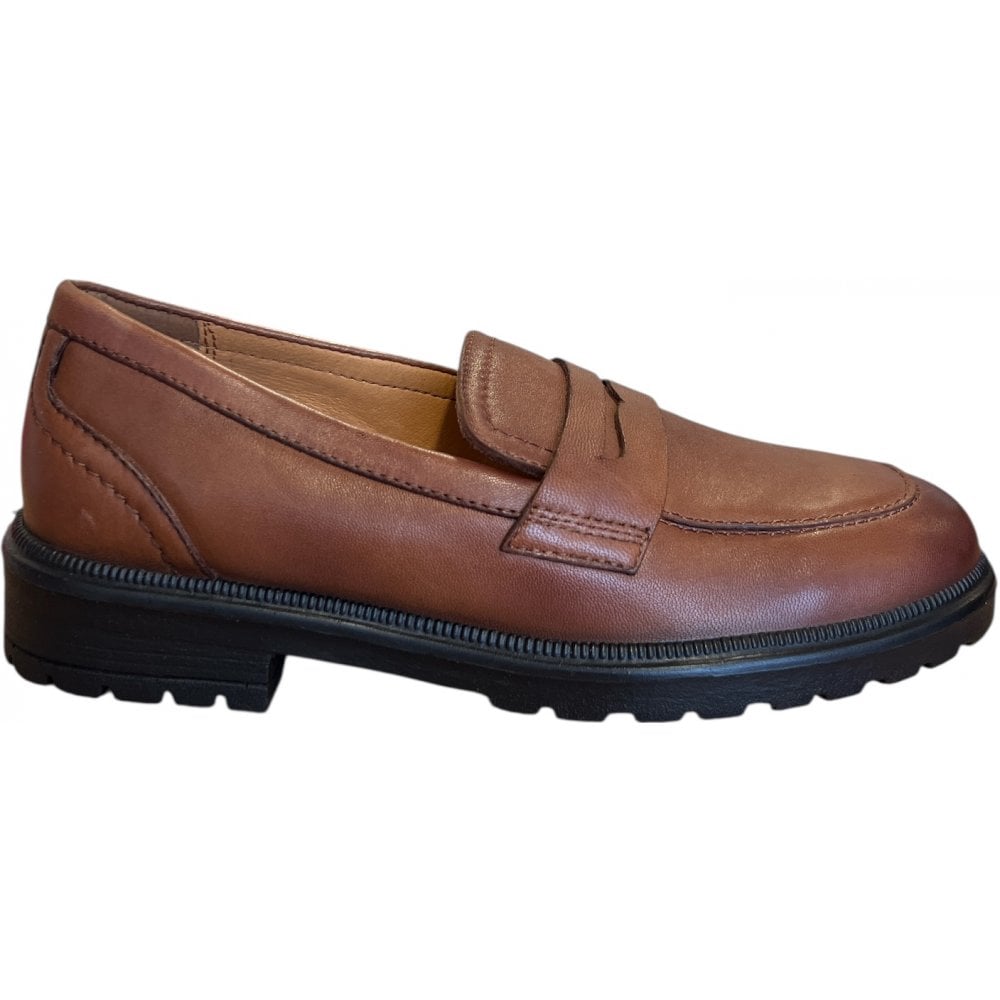 Lotus Coco Tan Leather Loafers