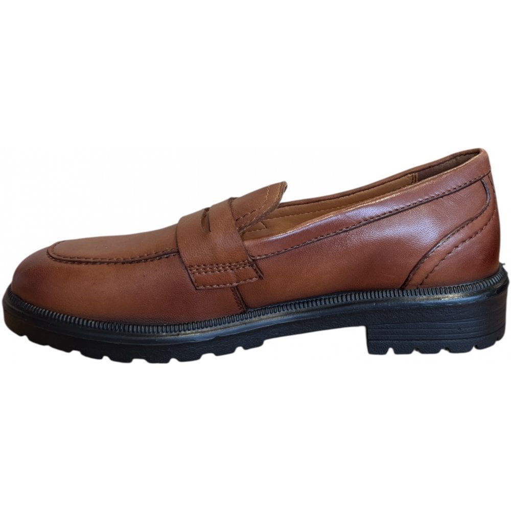 Lotus Coco Tan Leather Loafers