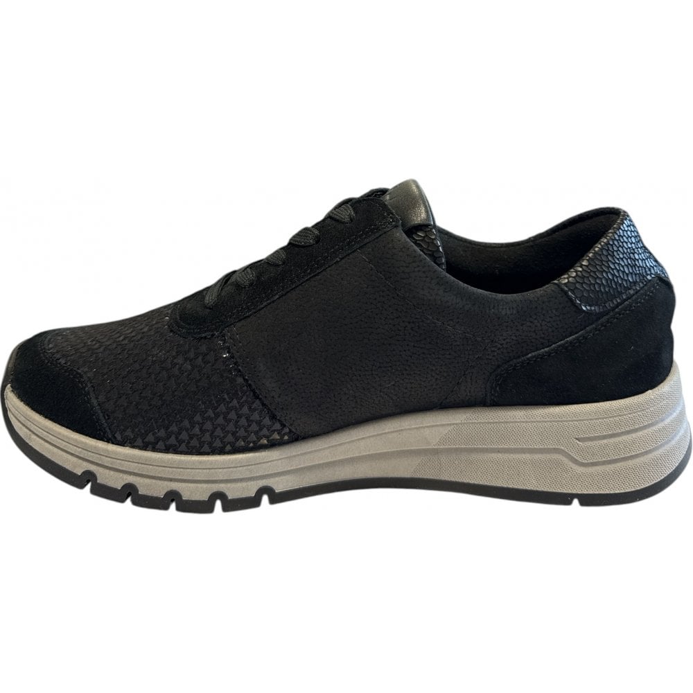 Waldlaufer H-April Black Casual Shoes