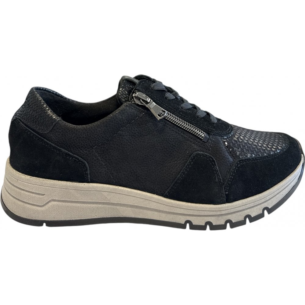 Waldlaufer H-April Black Casual Shoes