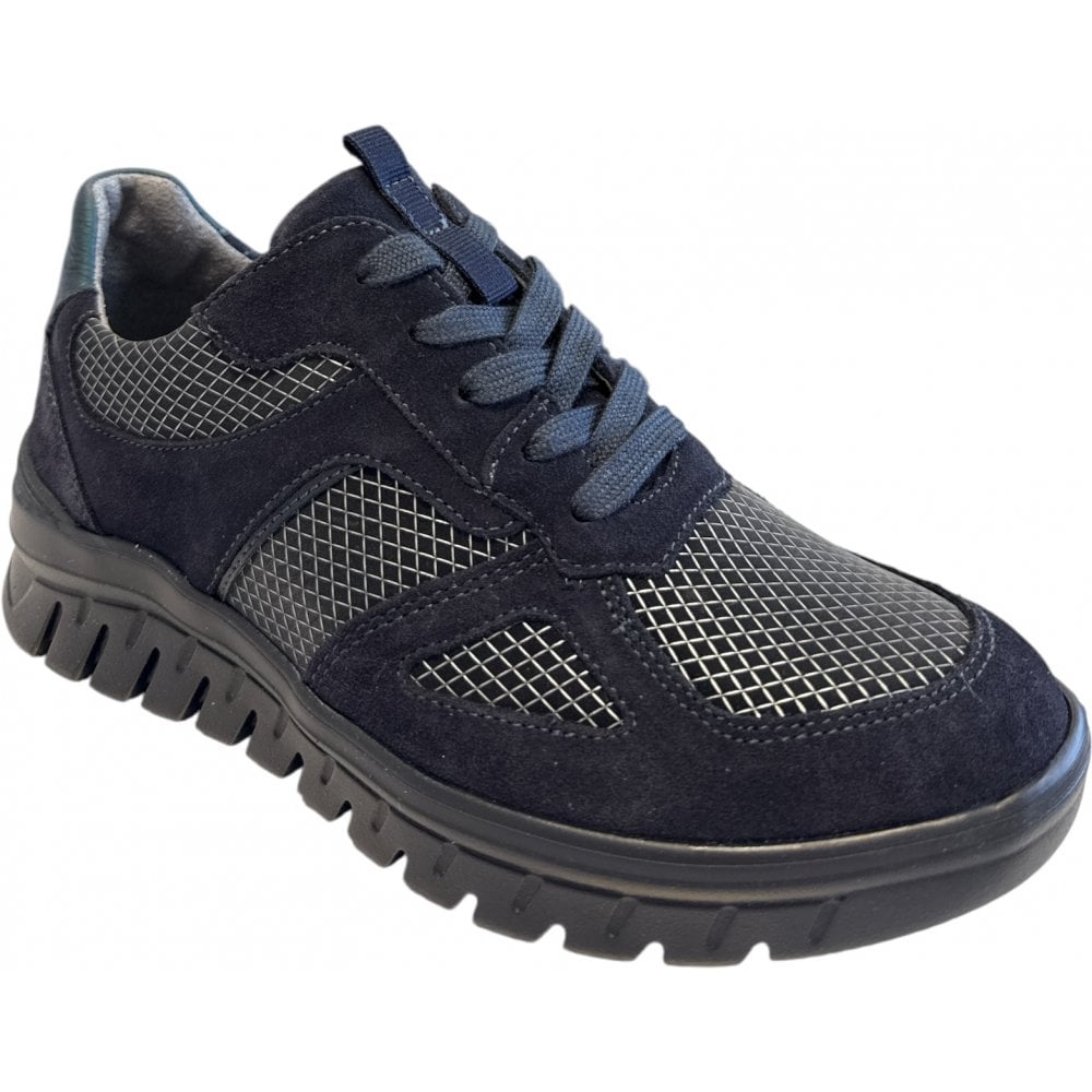 Waldlaufer H-Biggi Navy Casual Lace-Up Shoes