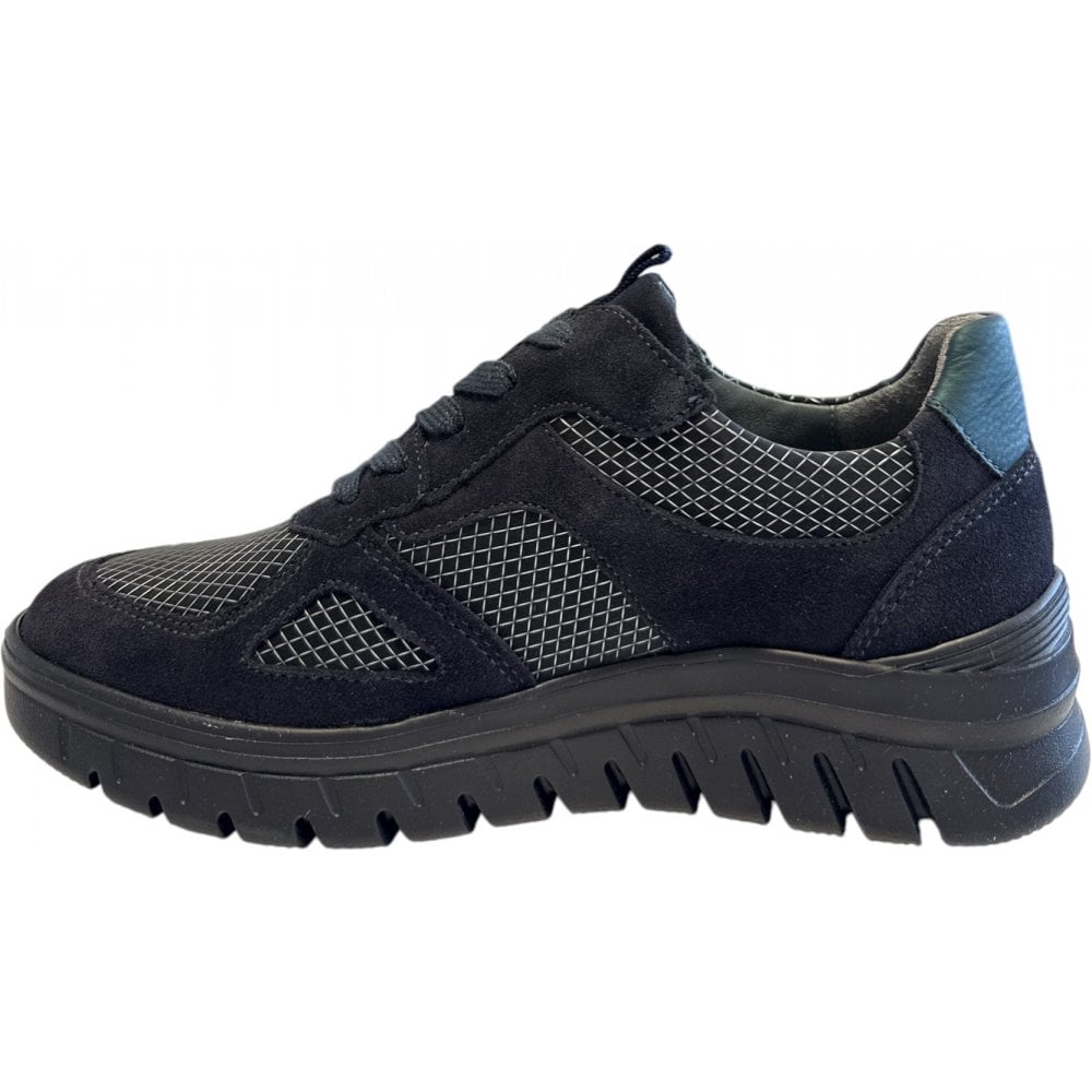 Waldlaufer H-Biggi Navy Casual Lace-Up Shoes