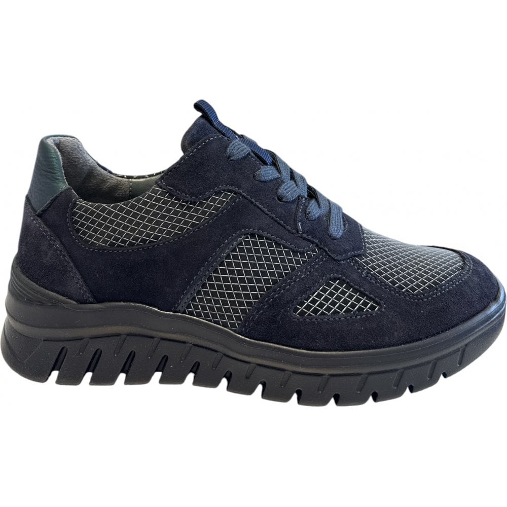 Waldlaufer H-Biggi Navy Casual Lace-Up Shoes