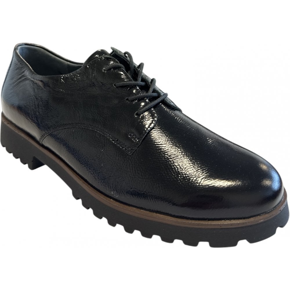 Waldlaufer H-Elisa Black Patent Lace-Up Shoes