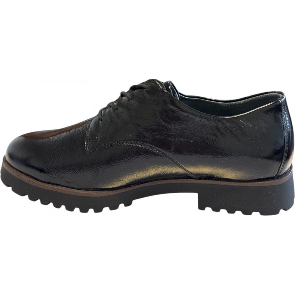 Waldlaufer H-Elisa Black Patent Lace-Up Shoes