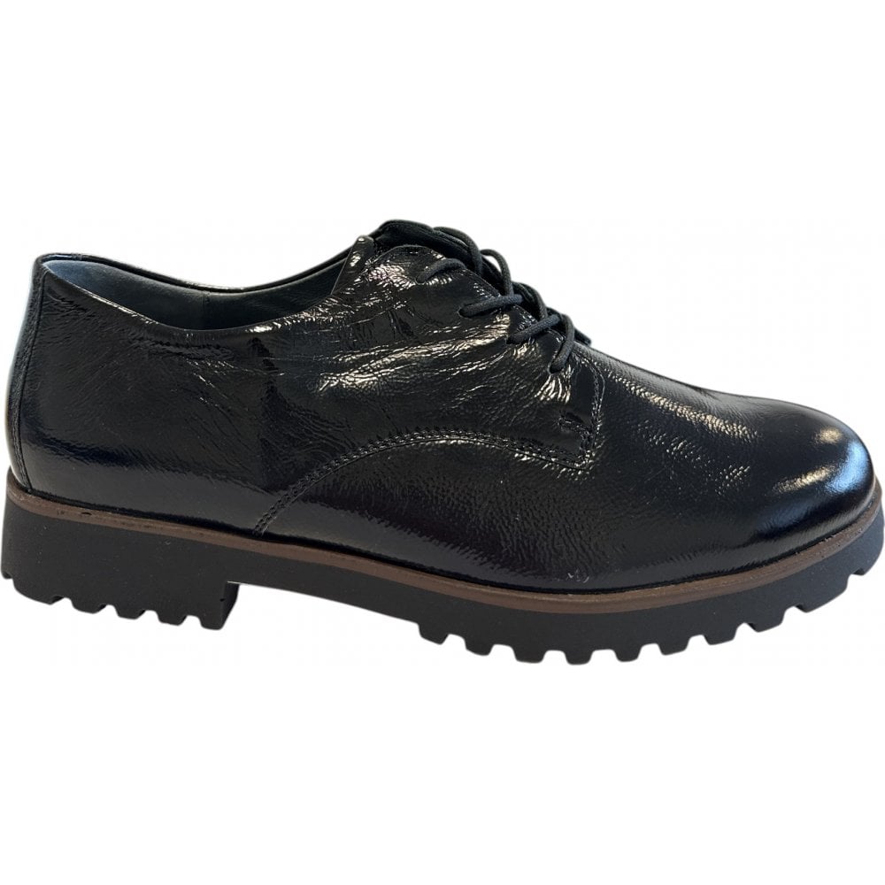 Waldlaufer H-Elisa Black Patent Lace-Up Shoes