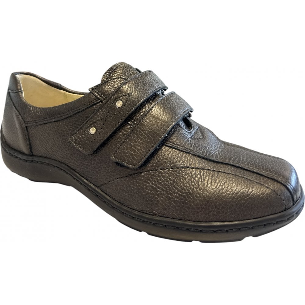 Waldlaufer Henni Gunmetal Leather Casual Shoes