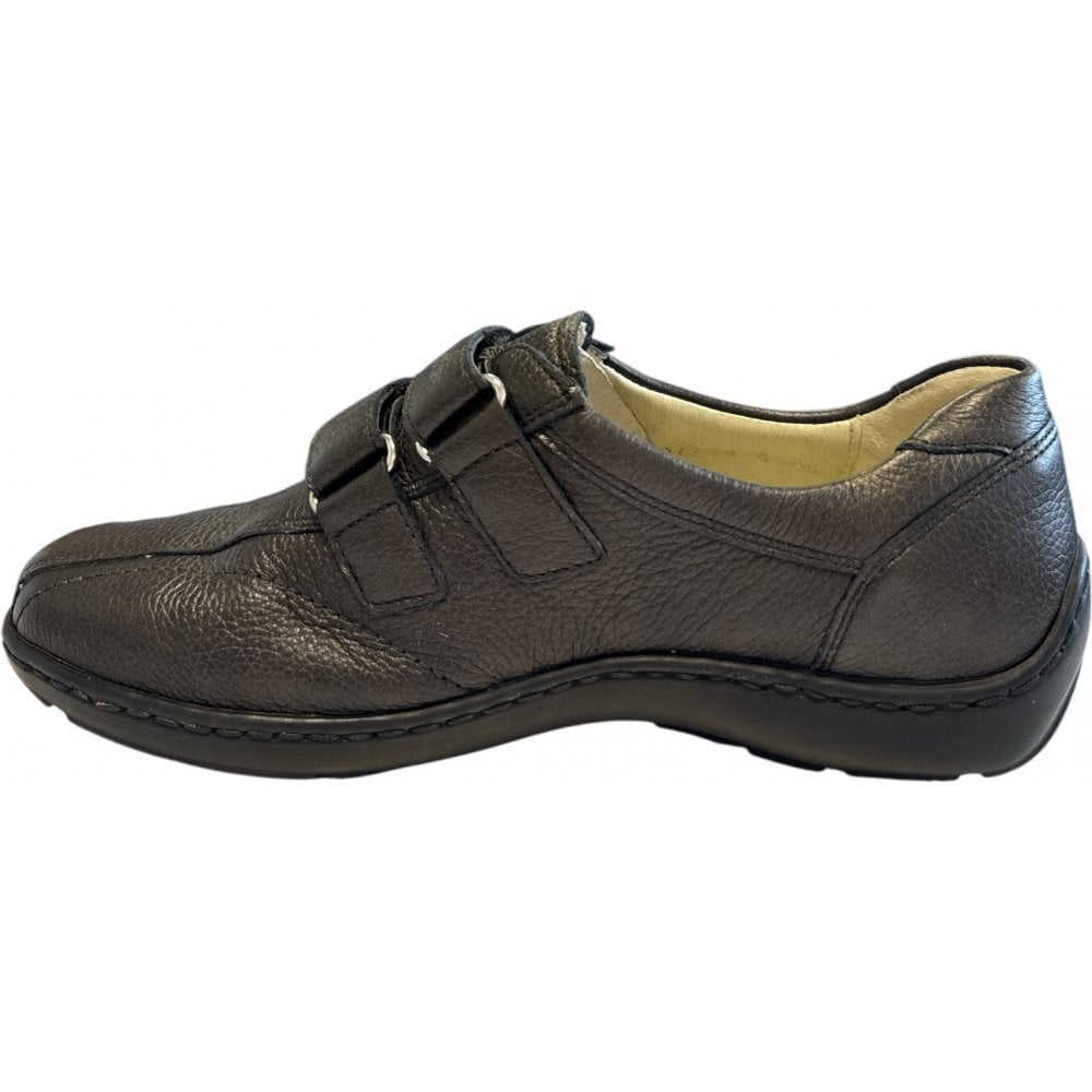 Waldlaufer Henni Gunmetal Leather Casual Shoes