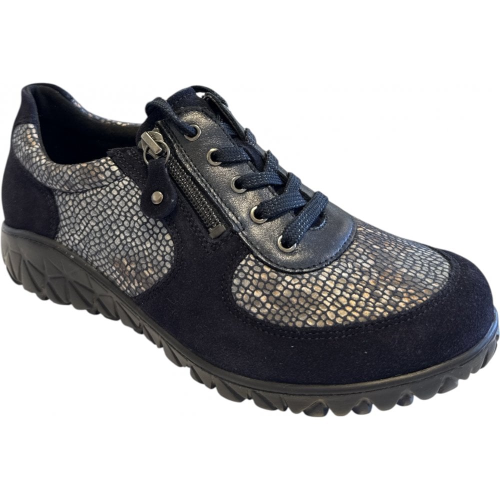 Waldlaufer Womens Navy Trainers