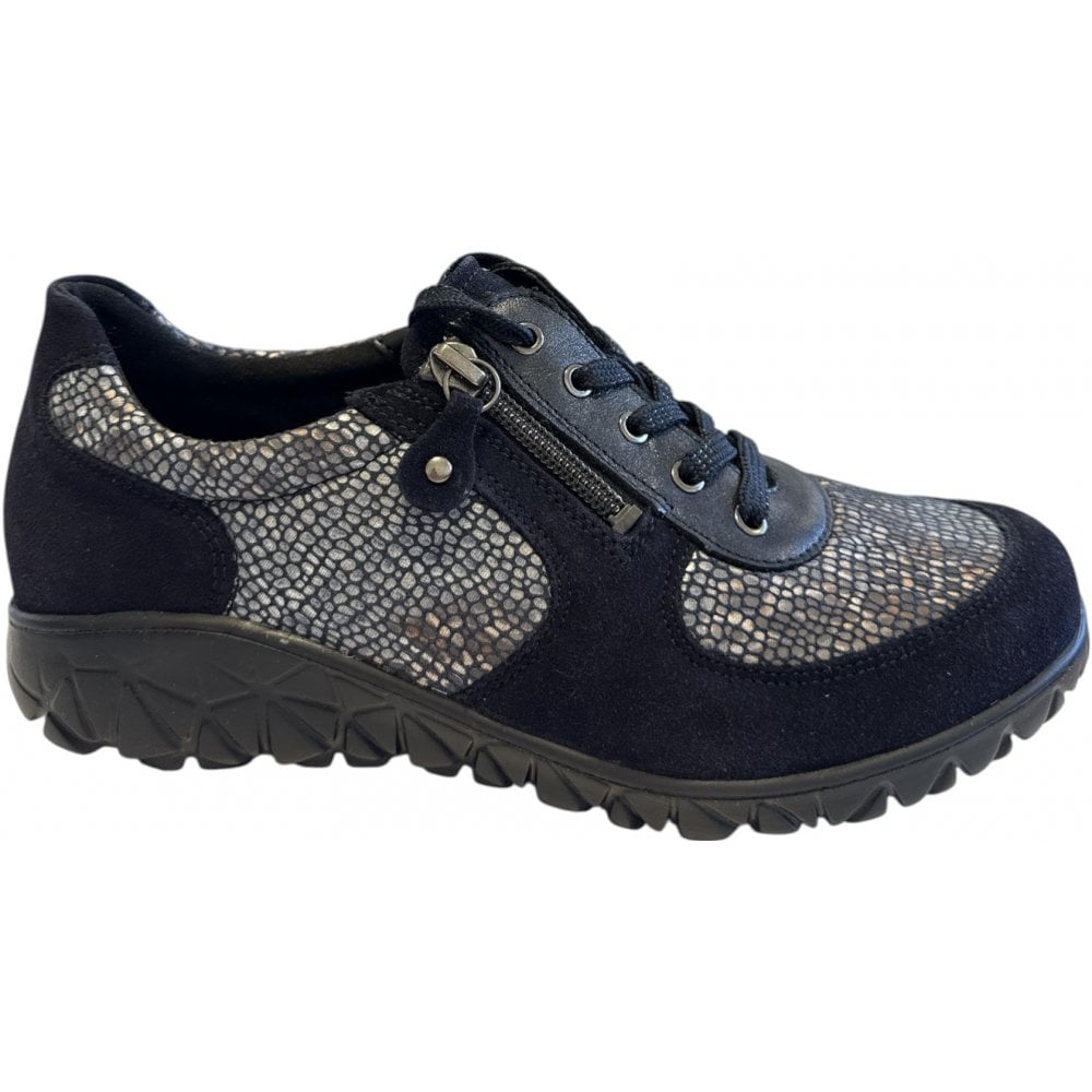 Waldlaufer Womens Navy Trainers