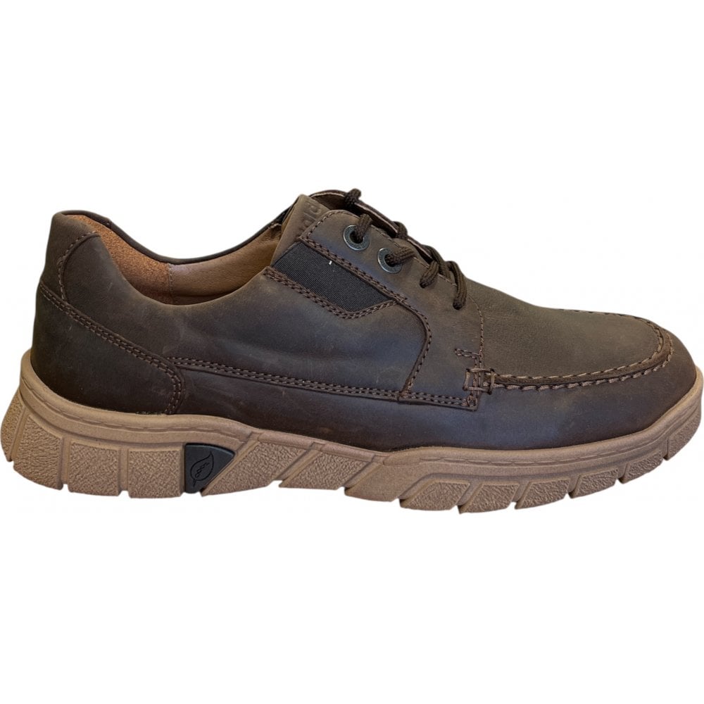 Waldlaufer H-Lino Mens Brown Leather Casual Shoes