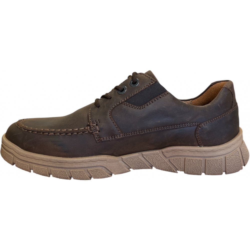 Waldlaufer H-Lino Mens Brown Leather Casual Shoes
