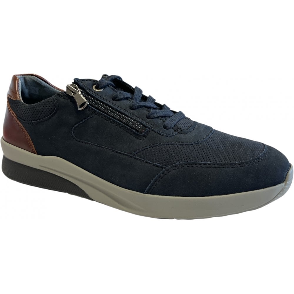 Waldlaufer K Fabian Mens Navy Casual Wide Fit Shoes