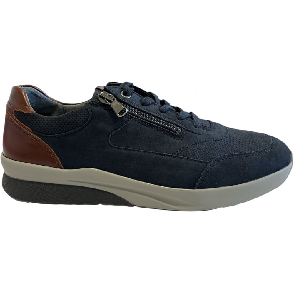 Waldlaufer K Fabian Mens Navy Casual Wide Fit Shoes