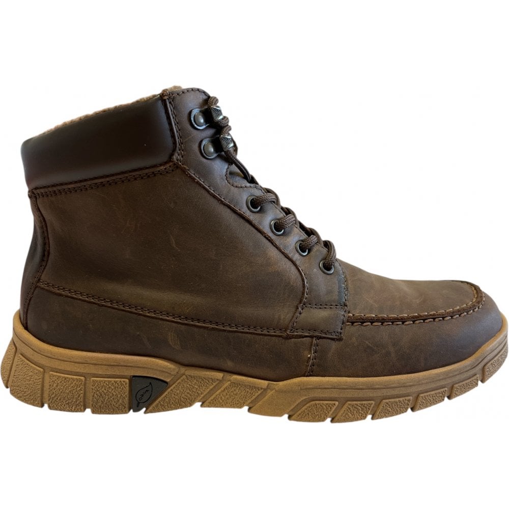 Waldlaufer H-Lino Mens Brown Leather Casual Boots