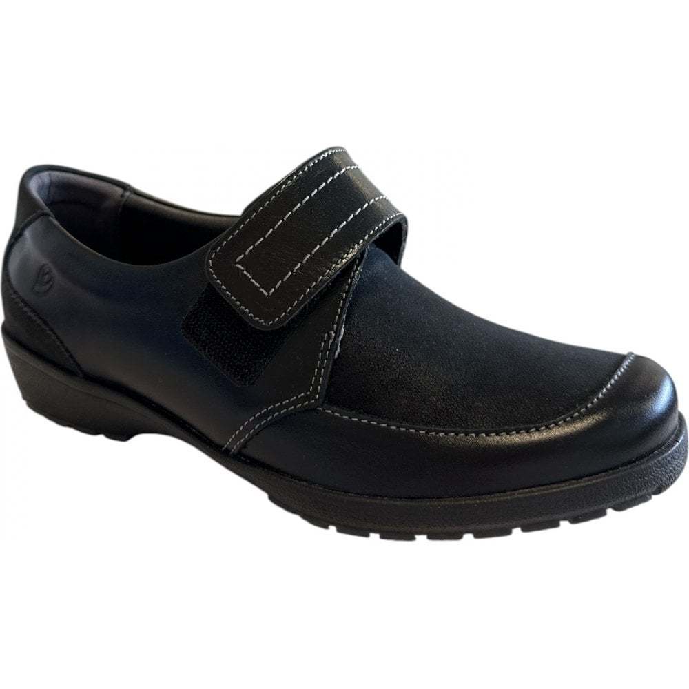 Suave London Black Leather Casual Shoes