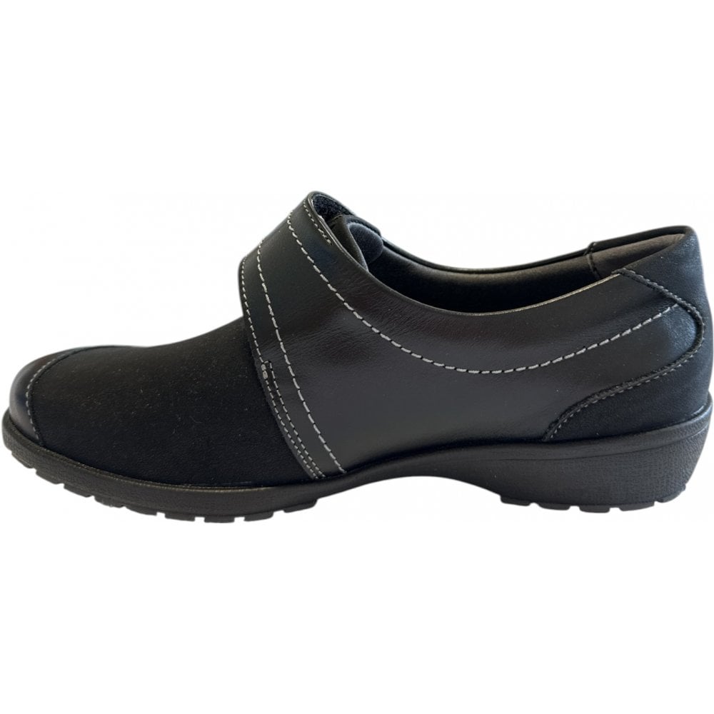 Suave London Black Leather Casual Shoes