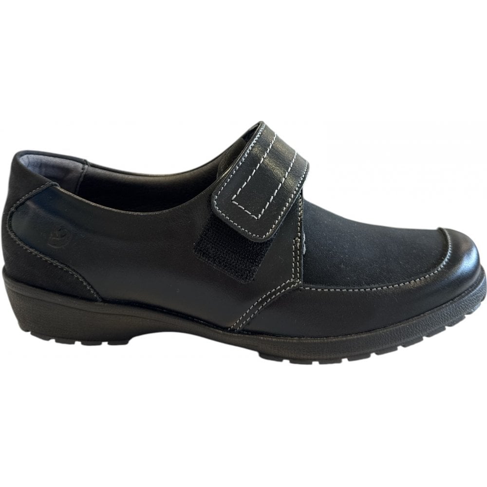 Suave London Black Leather Casual Shoes