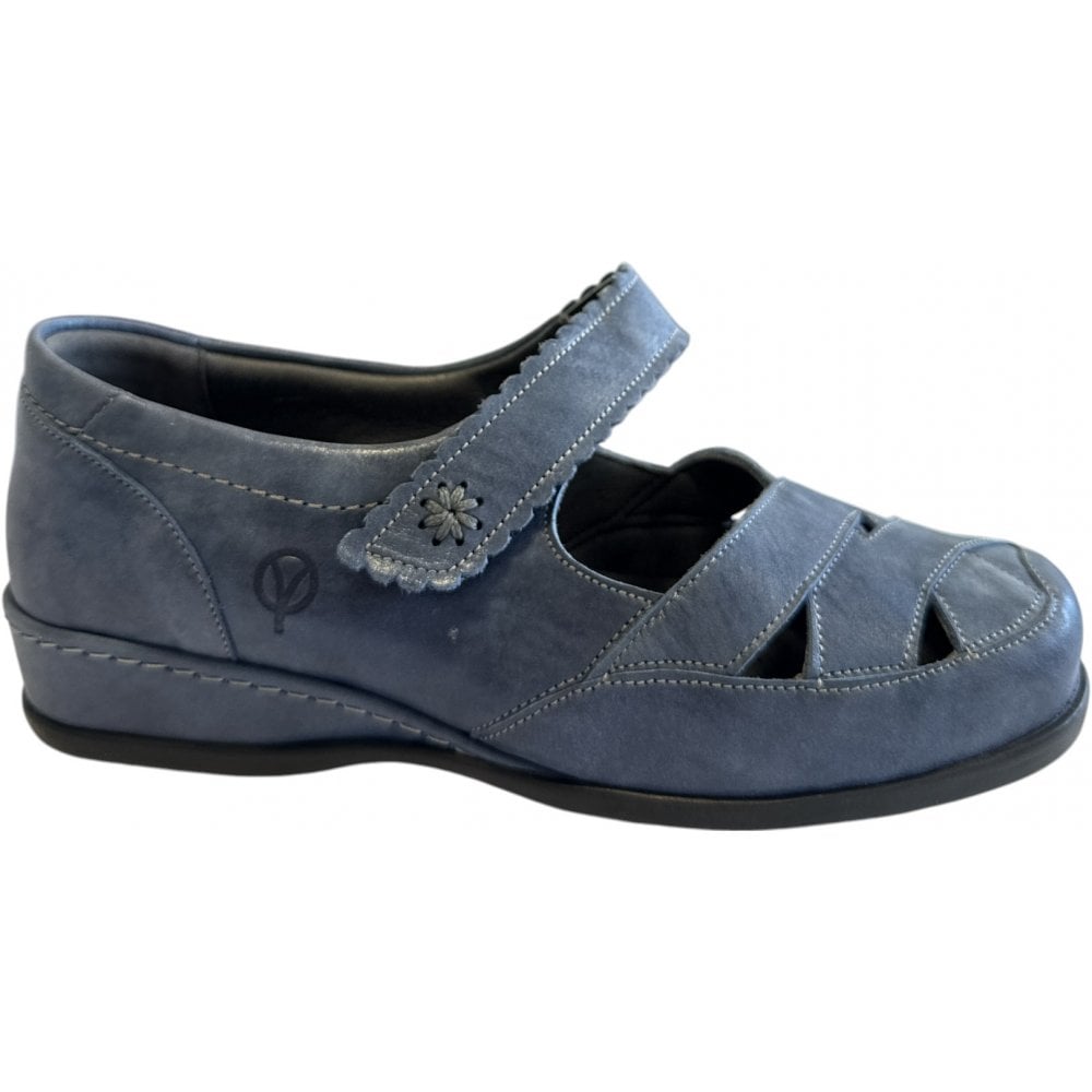 Sandpiper Nevada Blue Leather Comfort Shoes