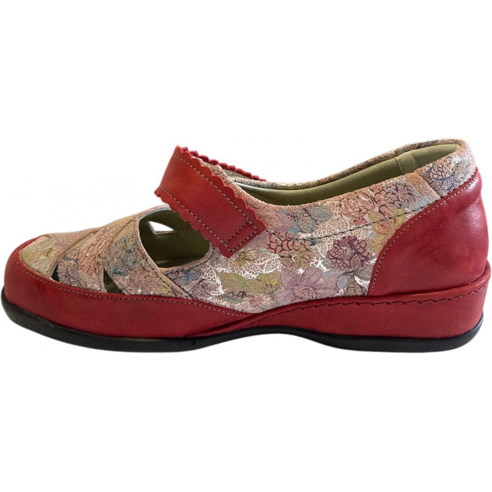 Sandpiper Welland Red  Leather Comfort Shoes