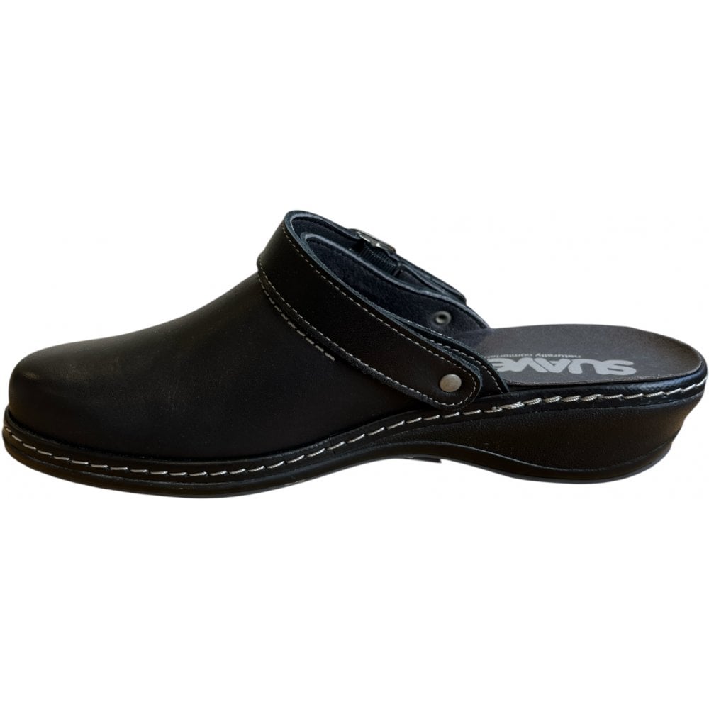 Suave Paris Black Leather Mules