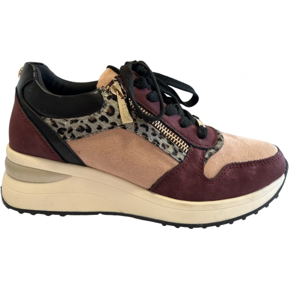 Lotus Moore Bordo and Pink Trainers
