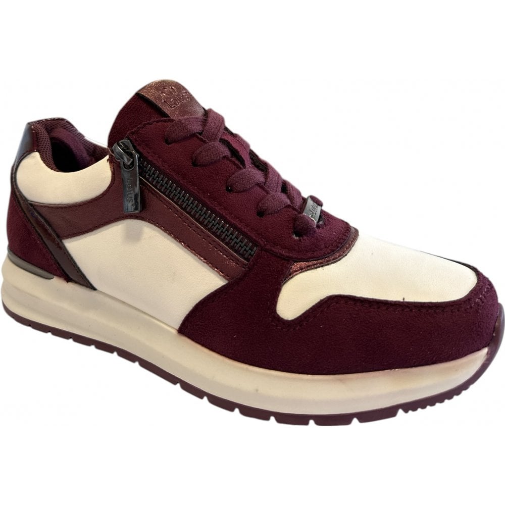 Lotus Venus Bordo and White Trainers