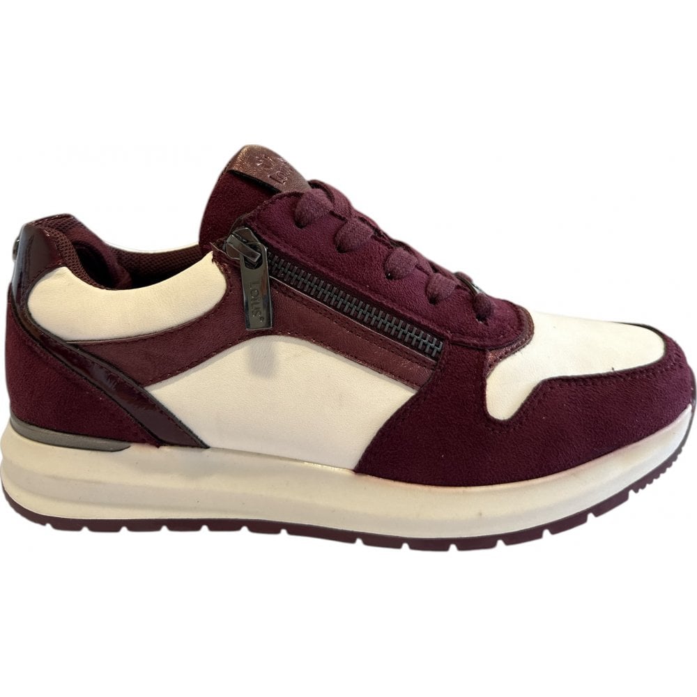 Lotus Venus Bordo and White Trainers