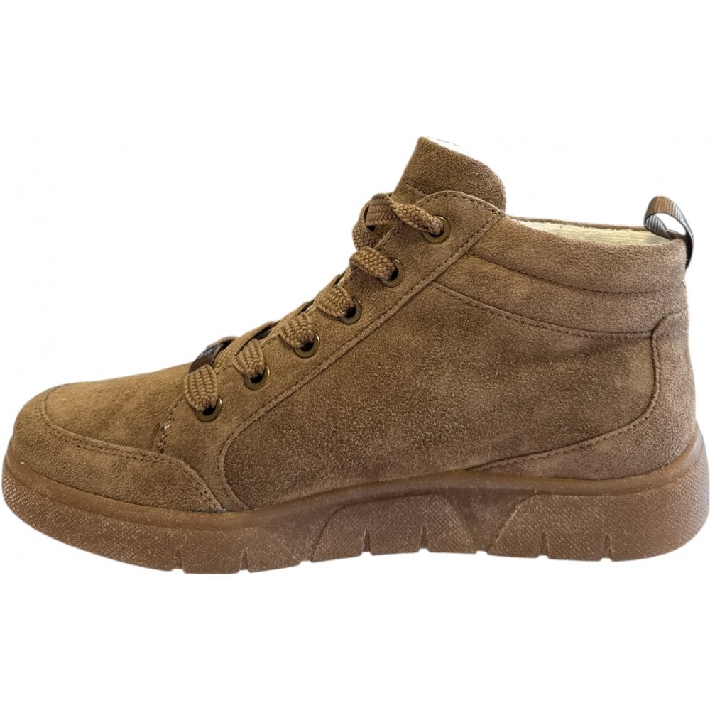 Ara Rom Sport Light Brown Suede Hi-Top Trainers