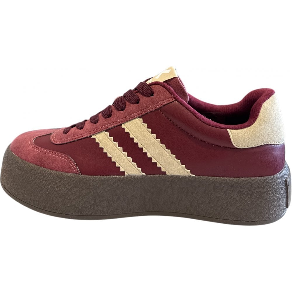 Xti 144726 Burgundy Retro Trainers