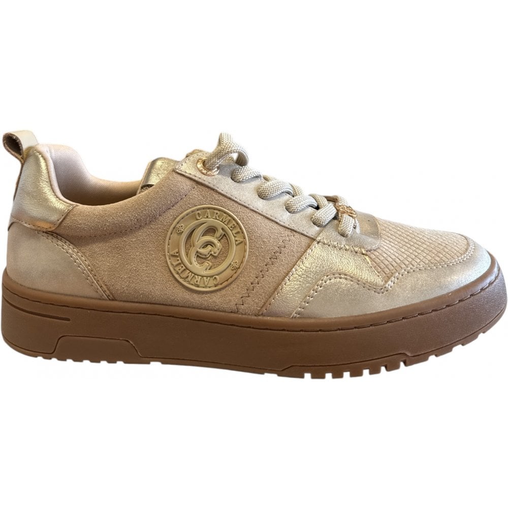 Carmela 161808 Beige Gum Sole Trainers