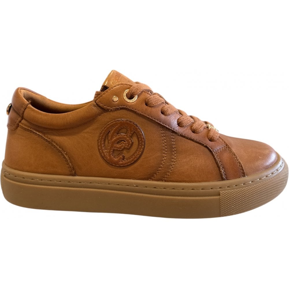 Carmela 162503 Tan Leather Trainers