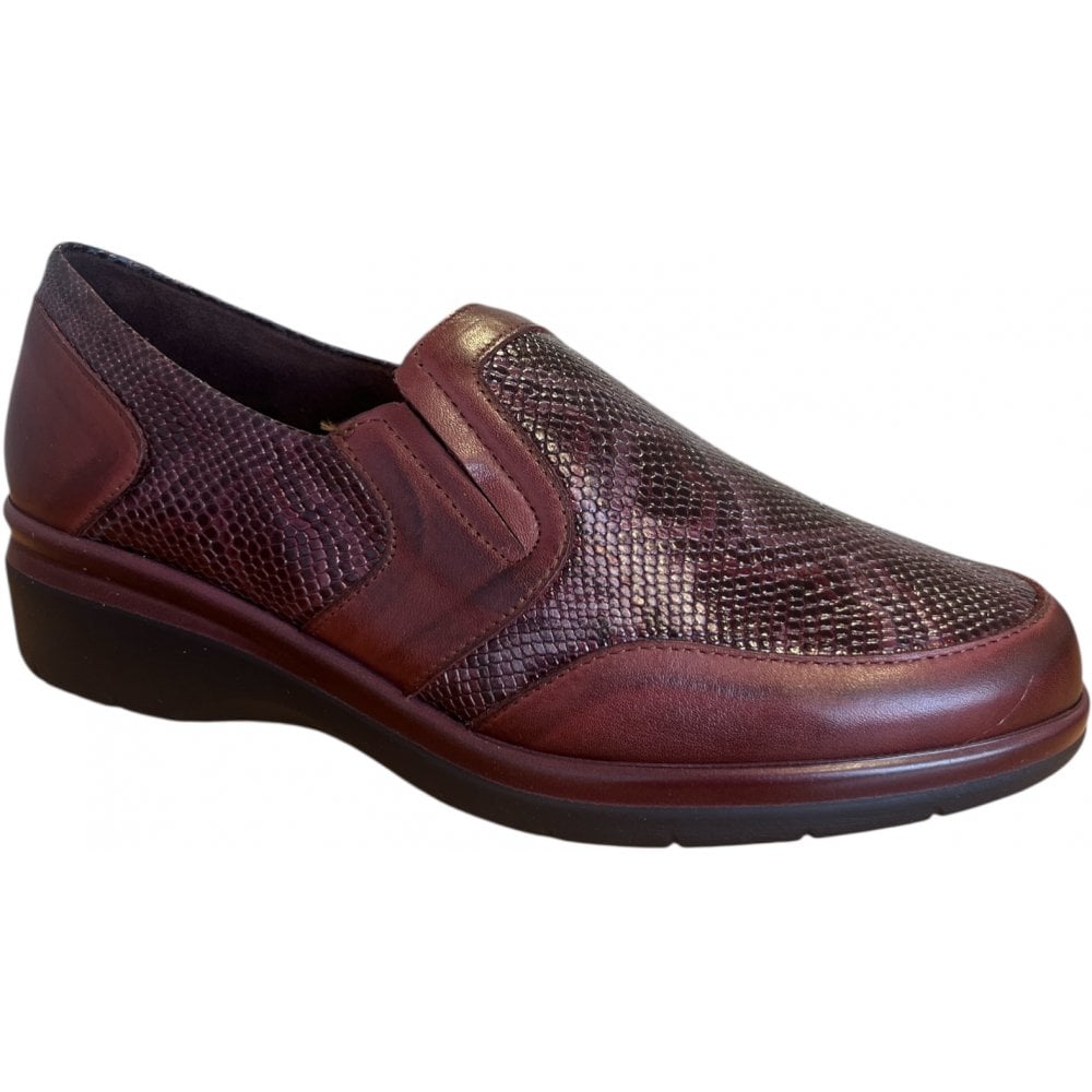 Pitillos  10.723 Burgundy Leather Casual Slip On shoes