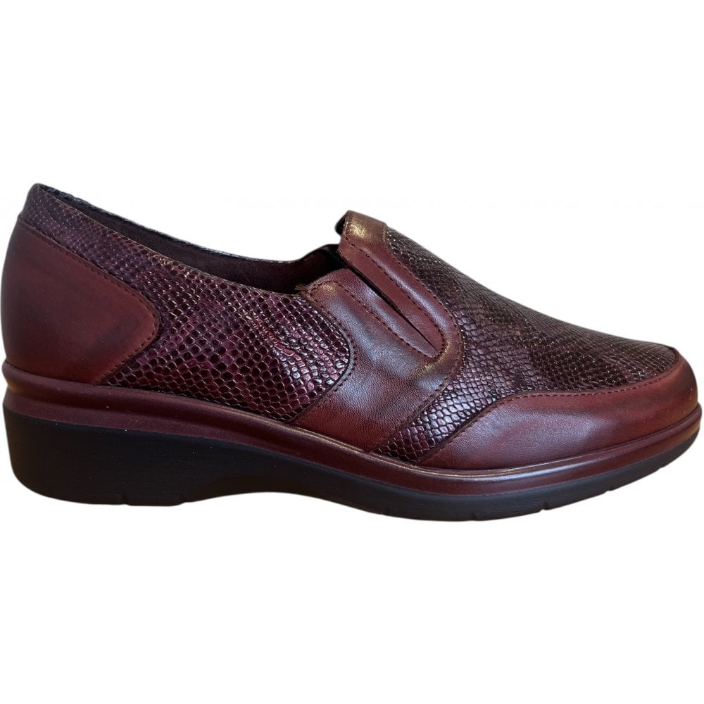 Pitillos  10.723 Burgundy Leather Casual Slip On shoes