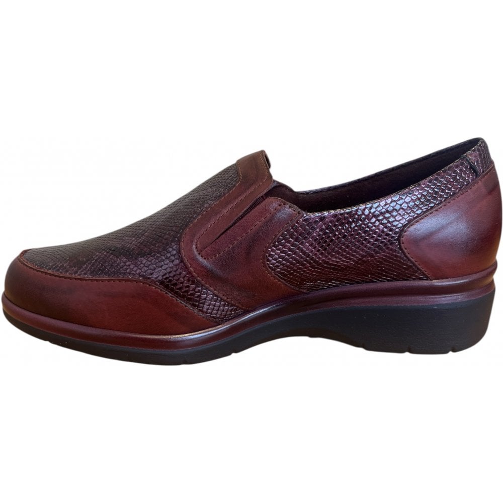 Pitillos  10.723 Burgundy Leather Casual Slip On shoes