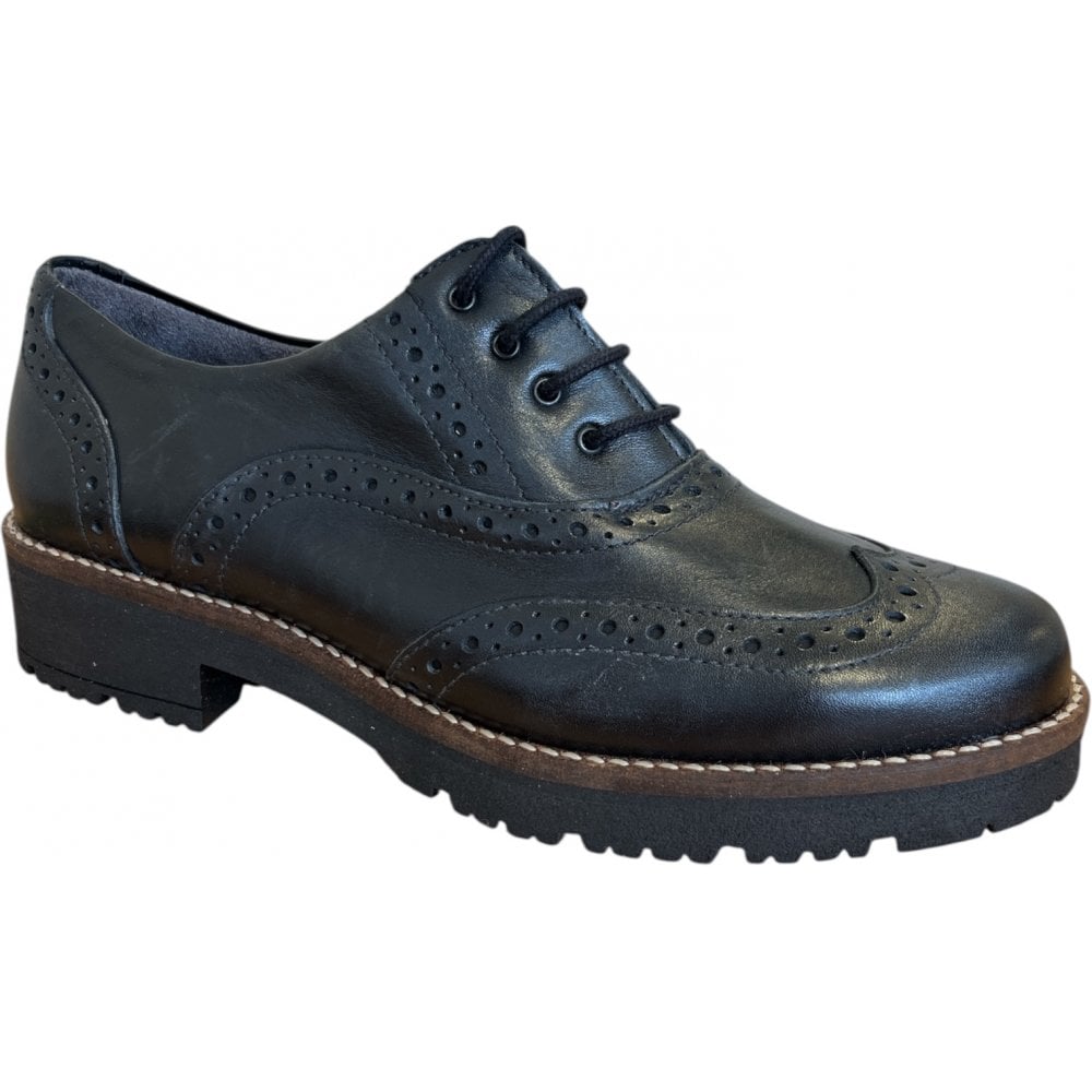 Pitillos  10.776 Black Leather Women's Brogues