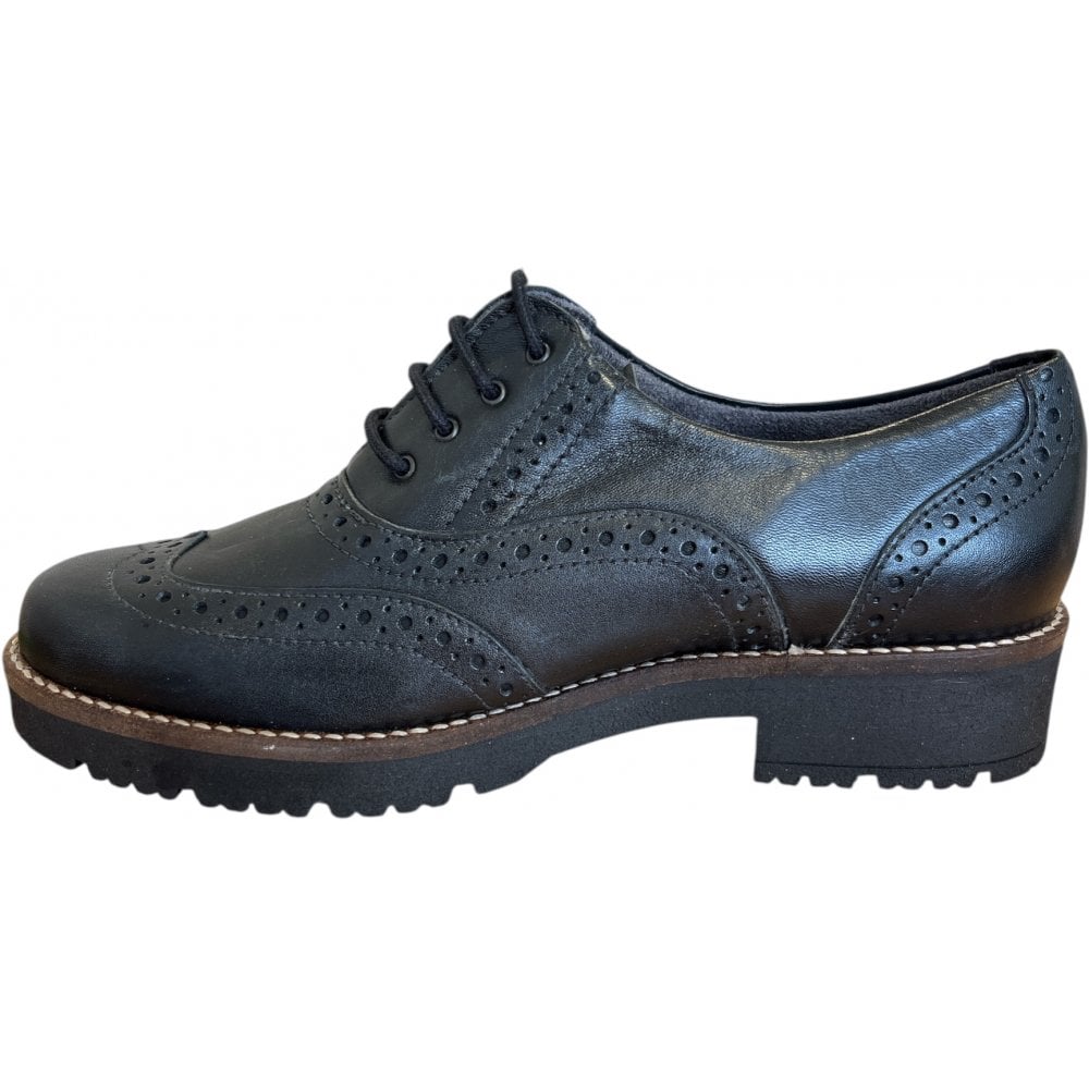 Pitillos  10.776 Black Leather Women's Brogues