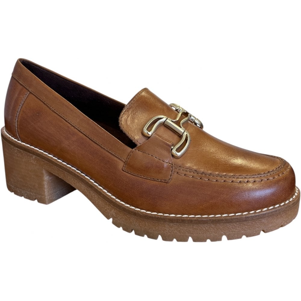 Pitillos  20.220 Tan Leather Heeled Loafers